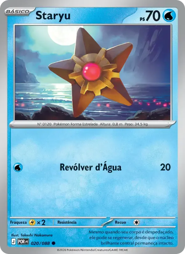 Staryu — Equilíbrio Perfeito 20 Portuguese Pokémon card