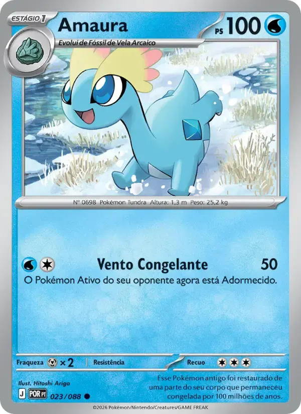 Amaura — Equilíbrio Perfeito 23 Portuguese Pokémon card