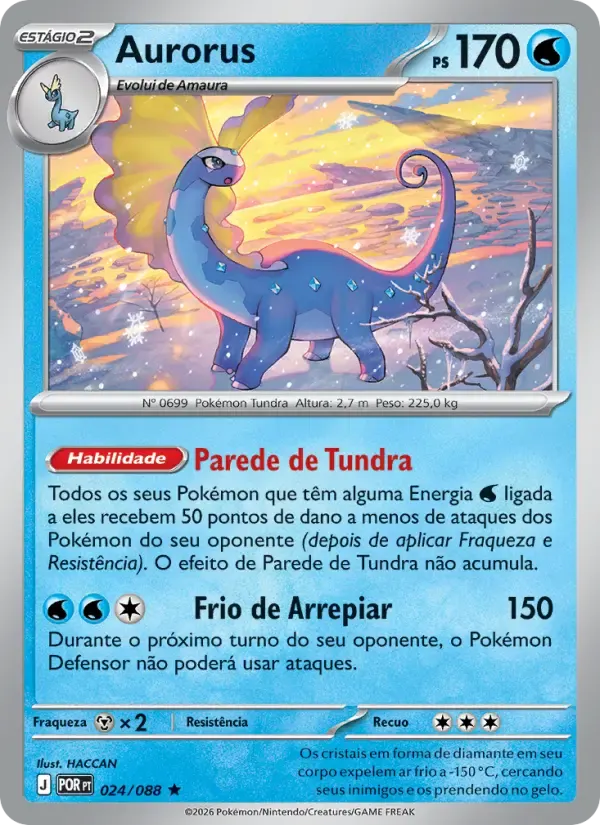 Aurorus — Equilíbrio Perfeito 24 Portuguese Pokémon card