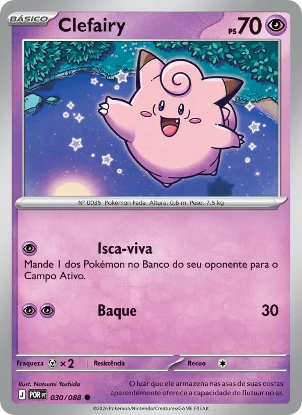 Clefairy — Equilíbrio Perfeito 30 Portuguese Pokémon card