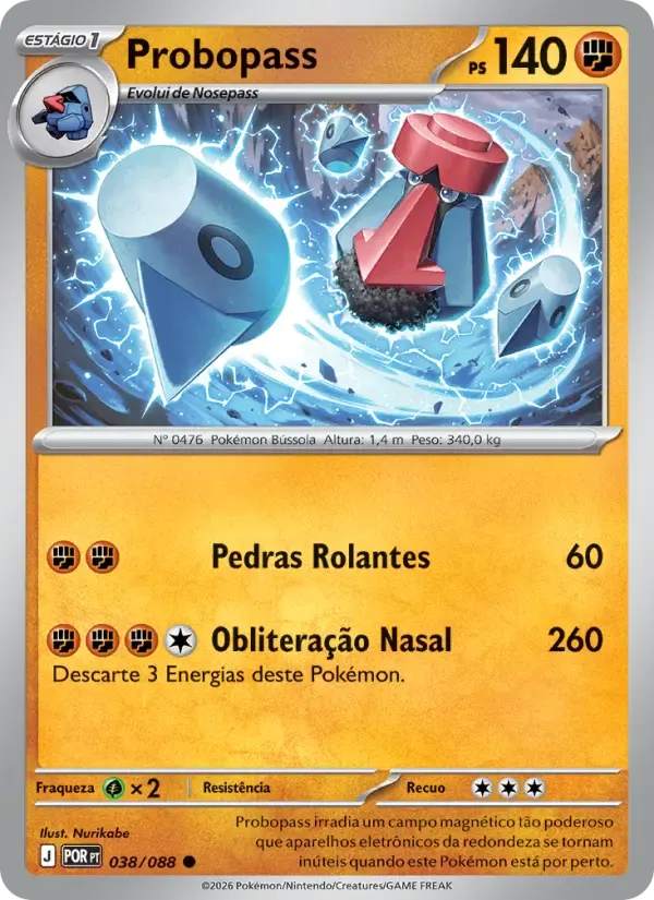 Probopass — Equilíbrio Perfeito 38 Portuguese Pokémon card
