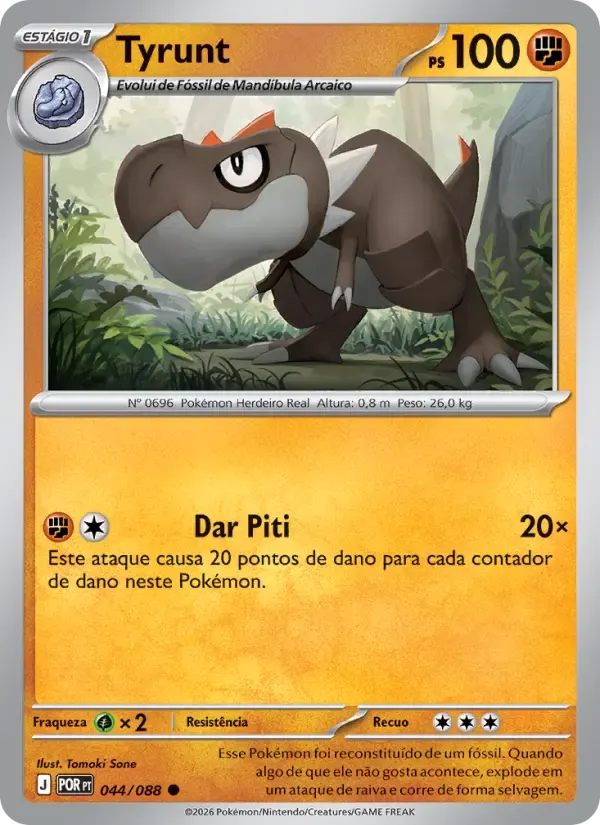 Tyrunt — Equilíbrio Perfeito 44 Portuguese Pokémon card
