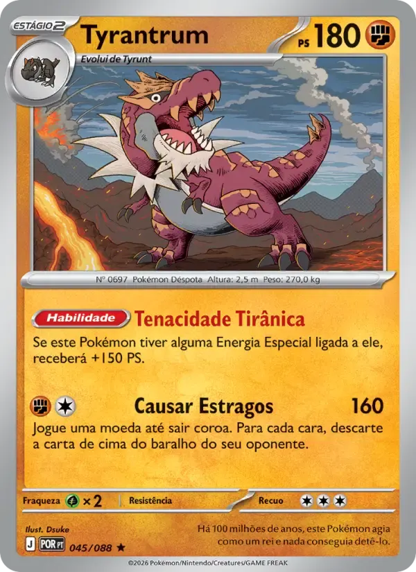 Tyrantrum — Equilíbrio Perfeito 45 Portuguese Pokémon card