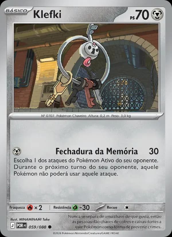Klefki — Equilíbrio Perfeito 59 Portuguese Pokémon card