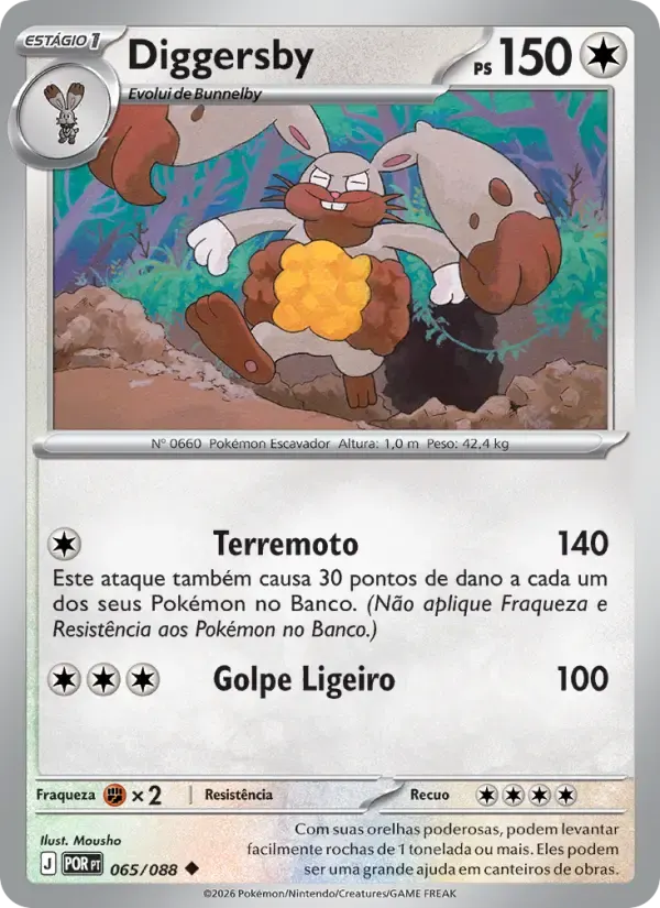 Diggersby — Equilíbrio Perfeito 65 Portuguese Pokémon card