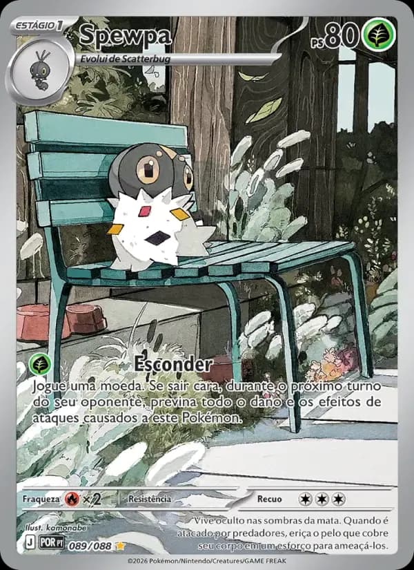 Spewpa — Equilíbrio Perfeito 89 Portuguese Pokémon card