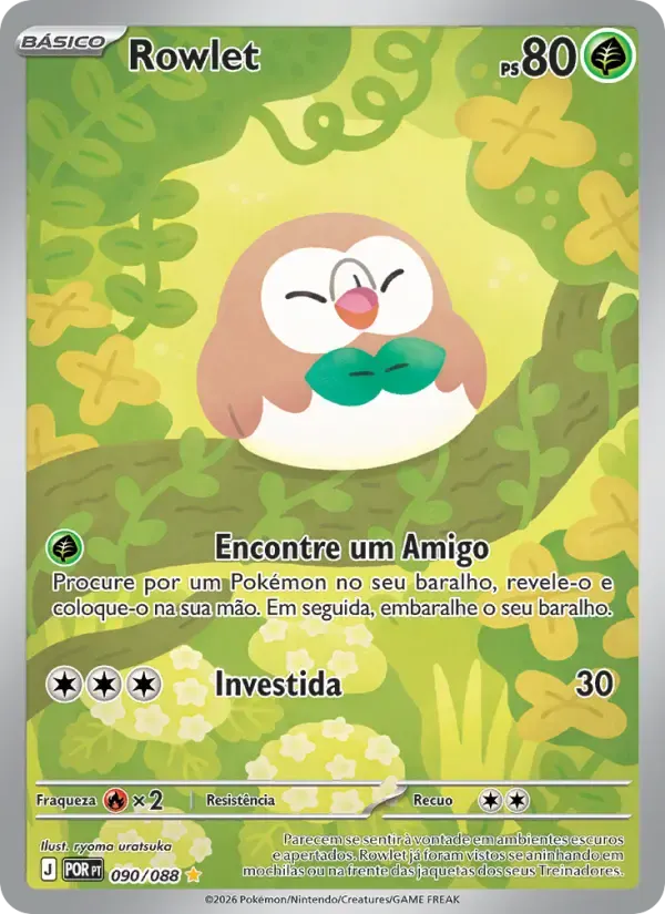 Rowlet — Equilíbrio Perfeito 90 Portuguese Pokémon card