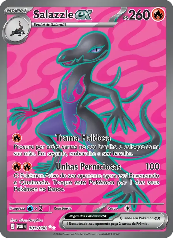 Salazzle ex — Equilíbrio Perfeito 101 Portuguese Pokémon card