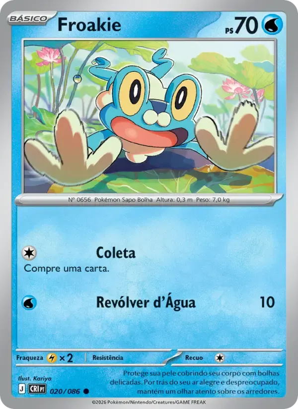 Froakie — Caos Ascendente 20 Portuguese Pokémon card