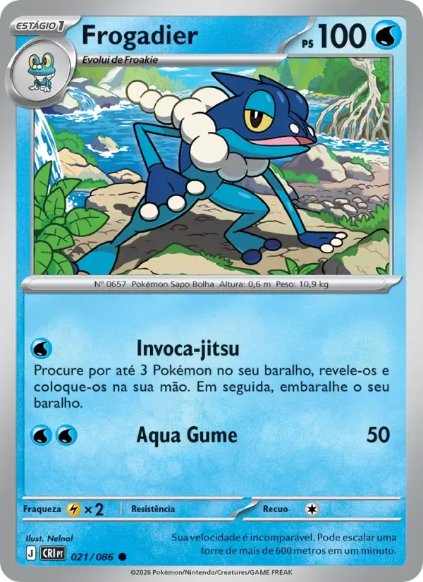 Frogadier — Caos Ascendente 21 Portuguese Pokémon card