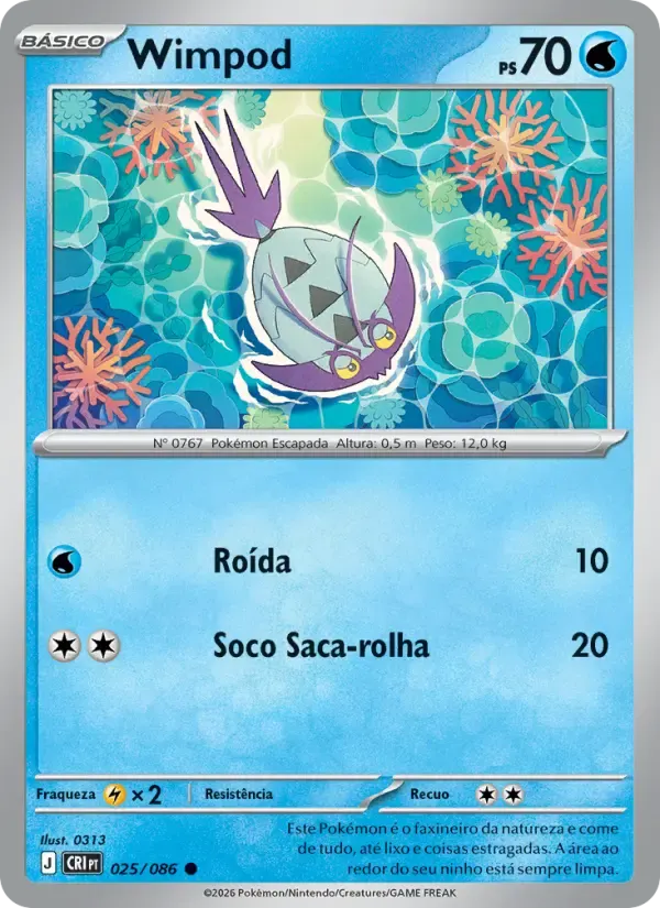 Wimpod — Caos Ascendente 25 Portuguese Pokémon card