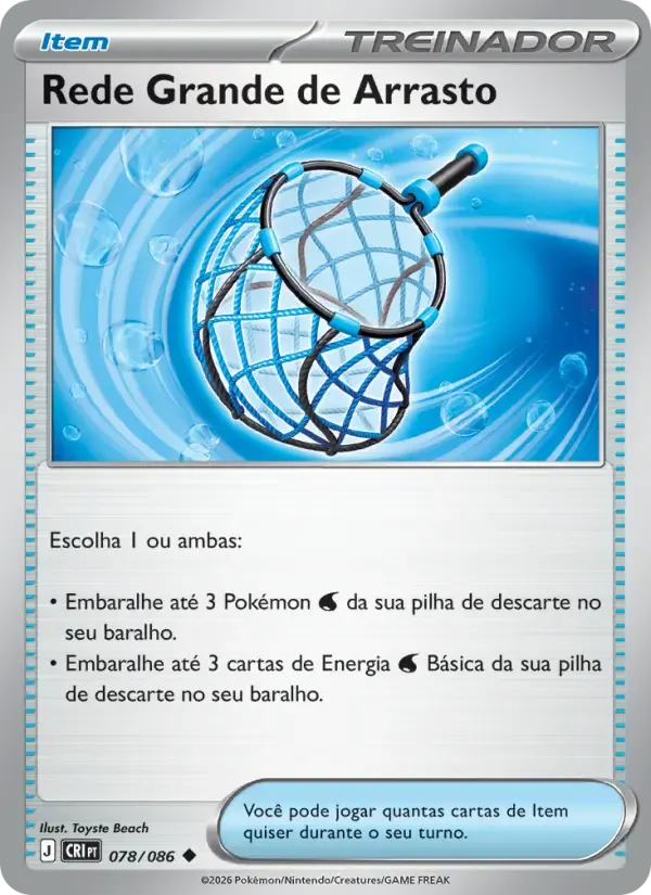 Rede Grande de Arrasto — Caos Ascendente 78 Portuguese Pokémon card