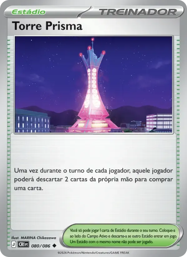 Torre Prisma — Caos Ascendente 80 Portuguese Pokémon card
