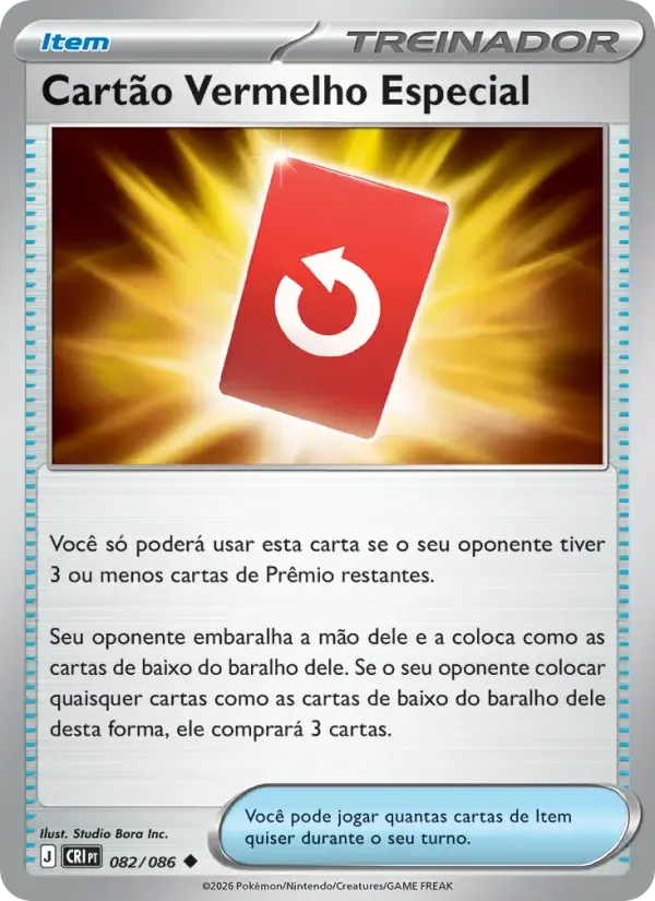 Cartão Vermelho Especial — Caos Ascendente 82 Portuguese Pokémon card