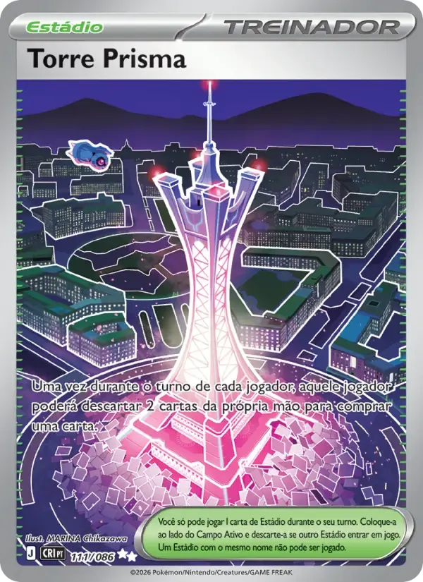 Torre Prisma — Caos Ascendente 111 Portuguese Pokémon card