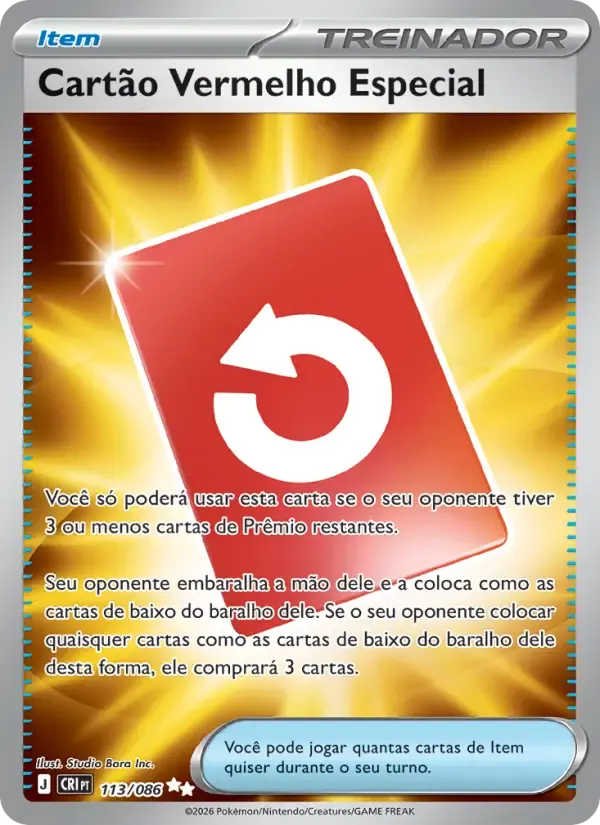 Cartão Vermelho Especial — Caos Ascendente 113 Portuguese Pokémon card