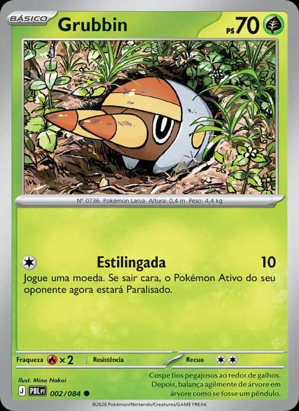 Grubbin — Escuridão Absoluta 2 Portuguese Pokémon card