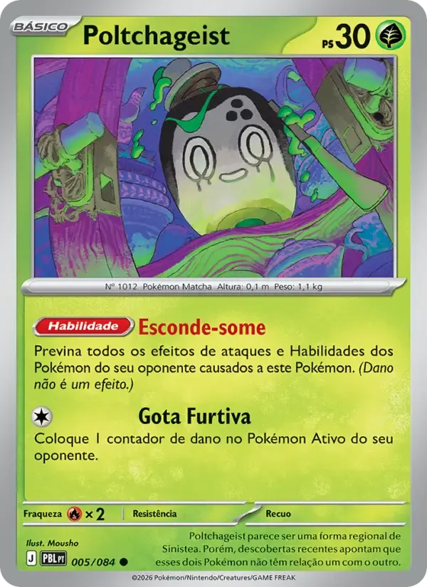 Poltchageist — Escuridão Absoluta 5 Portuguese Pokémon card