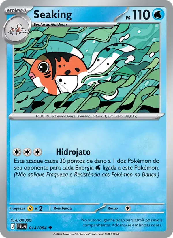 Seaking — Escuridão Absoluta 14 Portuguese Pokémon card