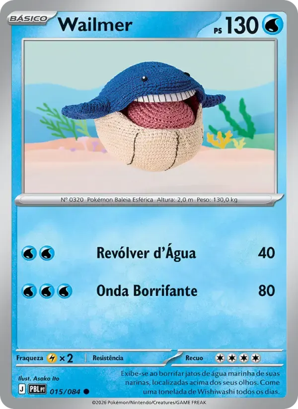 Wailmer — Escuridão Absoluta 15 Portuguese Pokémon card