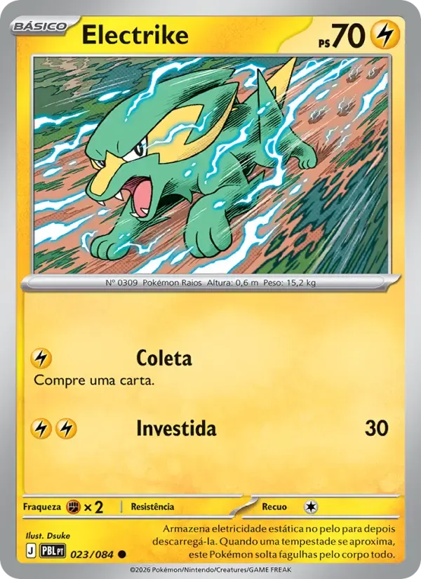 Electrike — Escuridão Absoluta 23 Portuguese Pokémon card