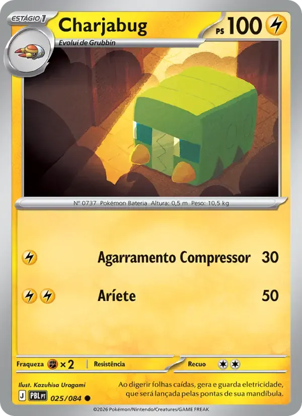 Charjabug — Escuridão Absoluta 25 Portuguese Pokémon card