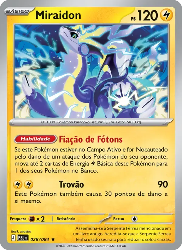 Miraidon — Escuridão Absoluta 28 Portuguese Pokémon card