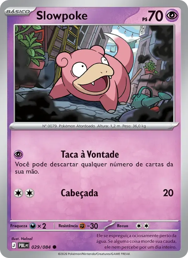 Slowpoke — Escuridão Absoluta 29 Portuguese Pokémon card