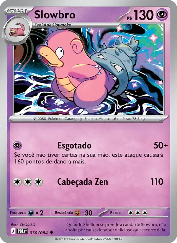 Slowbro — Escuridão Absoluta 30 Portuguese Pokémon card