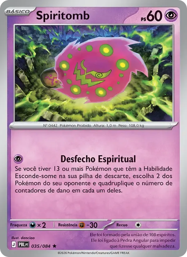 Spiritomb — Escuridão Absoluta 35 Portuguese Pokémon card