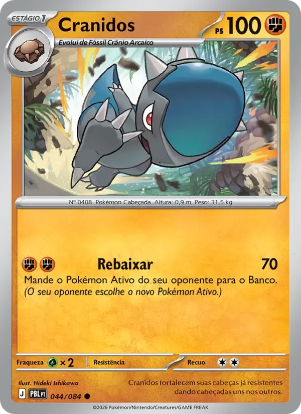 Cranidos — Escuridão Absoluta 44 Portuguese Pokémon card