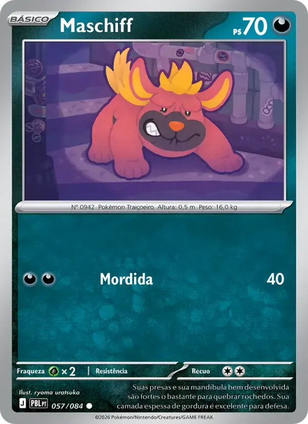 Maschiff — Escuridão Absoluta 57 Portuguese Pokémon card