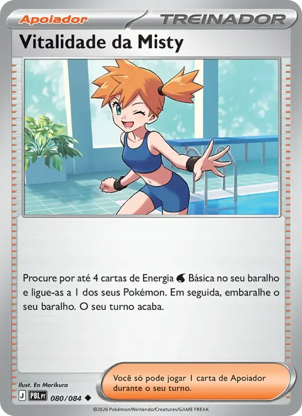 Vitalidade da Misty — Escuridão Absoluta 80 Portuguese Pokémon card