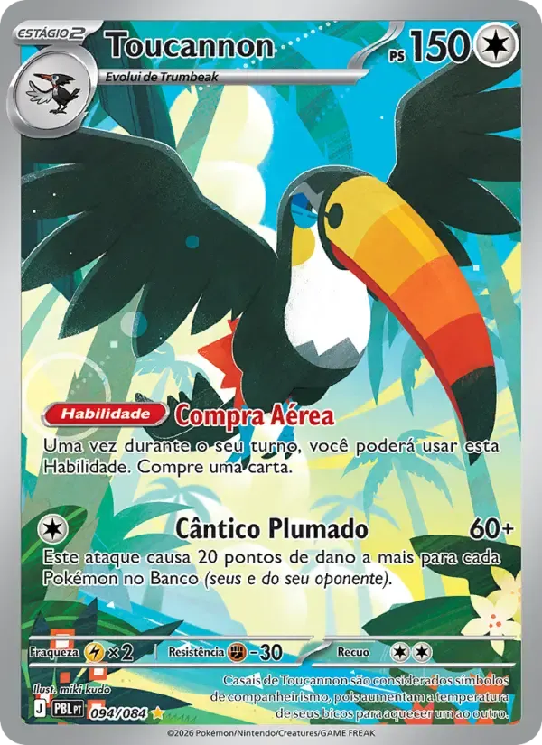 Toucannon — Escuridão Absoluta 94 Portuguese Pokémon card