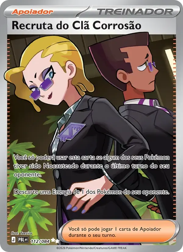 Recruta do Clã Corrosão — Escuridão Absoluta 112 Portuguese Pokémon card