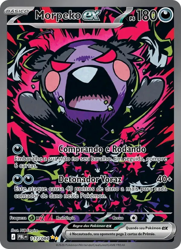 Morpeko ex — Escuridão Absoluta 117 Portuguese Pokémon card