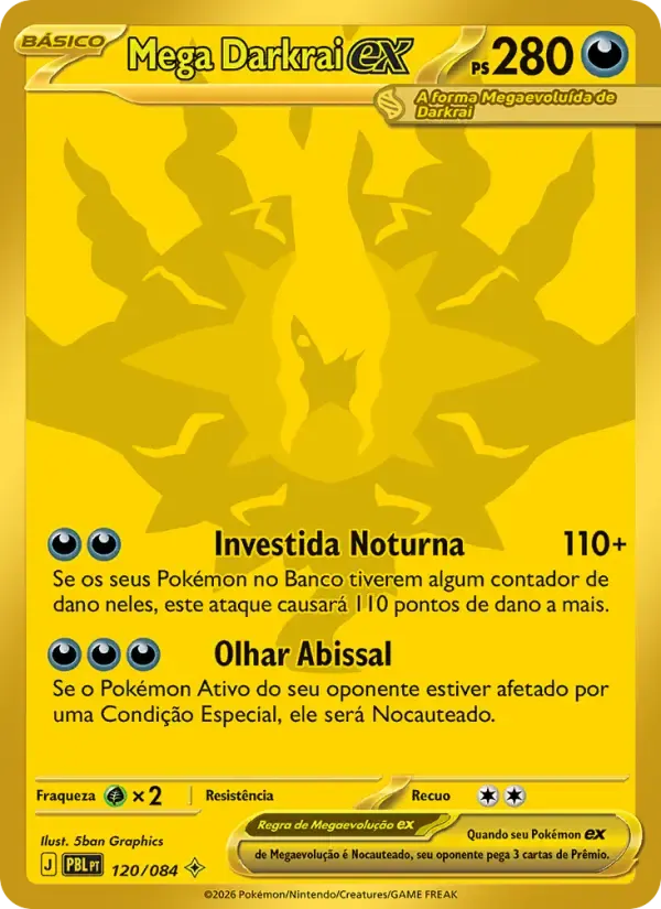 Mega Darkrai ex — Escuridão Absoluta 120 Portuguese Pokémon card