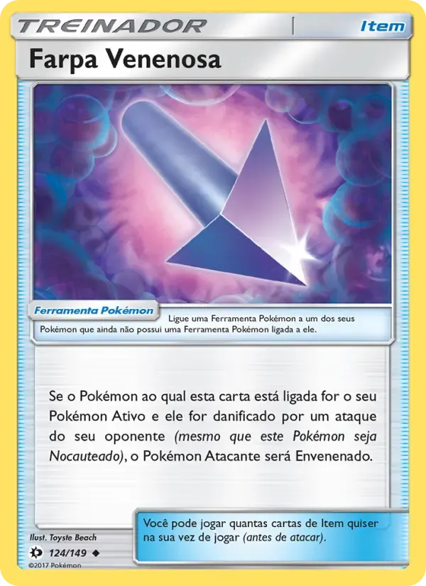 Farpa Venenosa — Sol e Lua 124 Portuguese Pokémon card