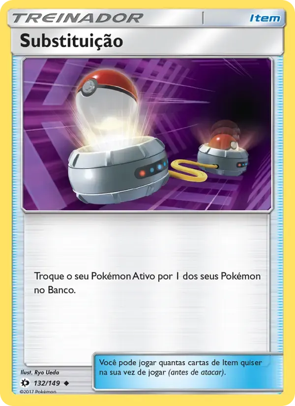 Substituição — Sol e Lua 132 Portuguese Pokémon card