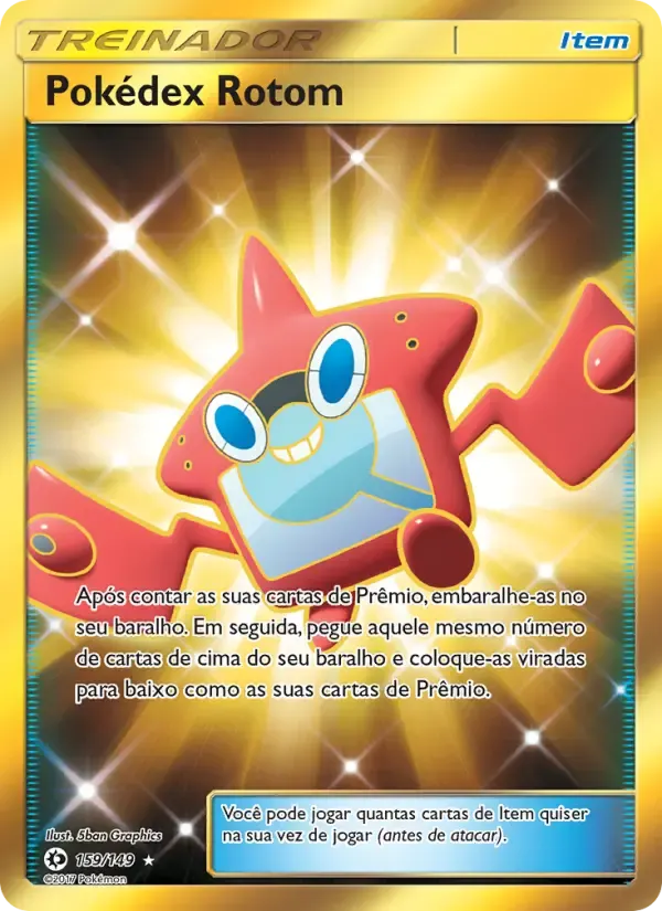Pokédex Rotom — Sol e Lua 159 Portuguese Pokémon card