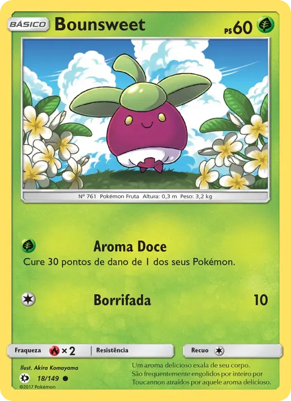 Bounsweet — Sol e Lua 18 Portuguese Pokémon card