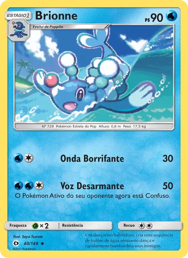 Brionne — Sol e Lua 40 Portuguese Pokémon card