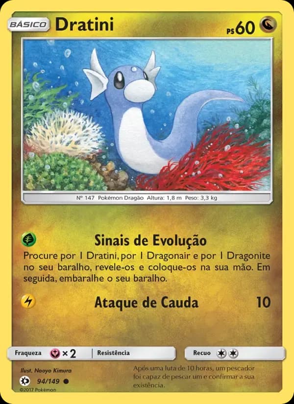 Dratini — Sol e Lua 94 Portuguese Pokémon card