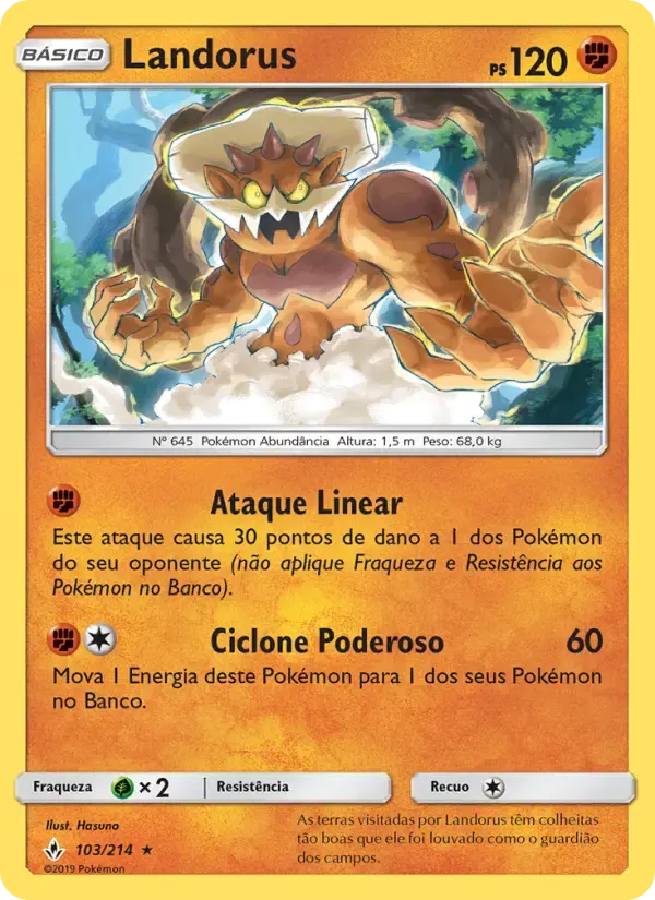 Landorus — Elos Inquebráveis 103 Portuguese Pokémon card