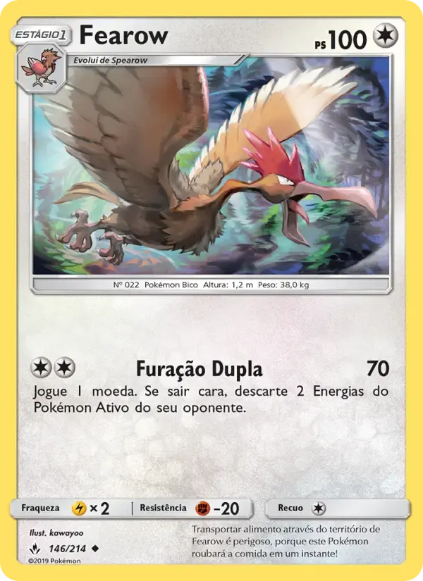 Fearow — Elos Inquebráveis 146 Portuguese Pokémon card