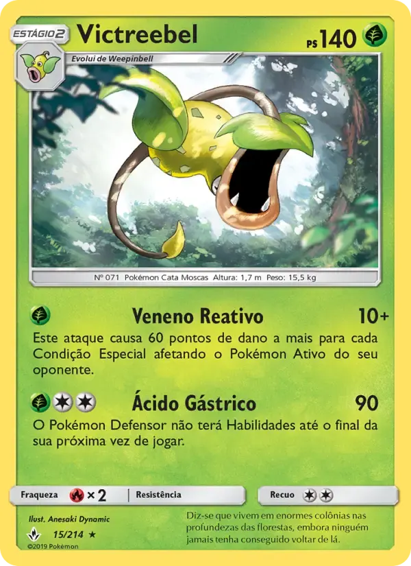 Victreebel — Elos Inquebráveis 15 Portuguese Pokémon card