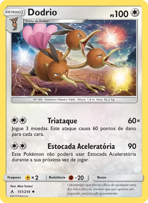 Dodrio — Elos Inquebráveis 151 Portuguese Pokémon card