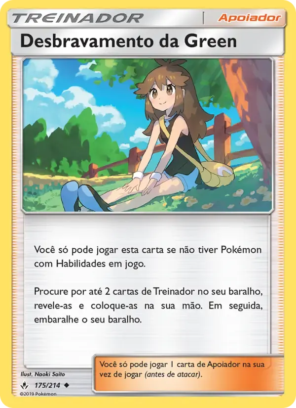 Desbravamento da Green — Elos Inquebráveis 175 Portuguese Pokémon card