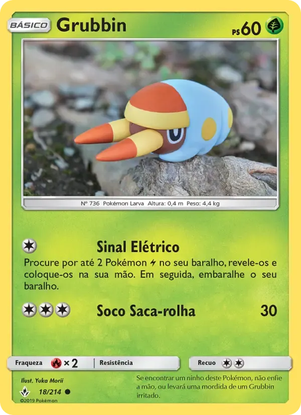 Grubbin — Elos Inquebráveis 18 Portuguese Pokémon card