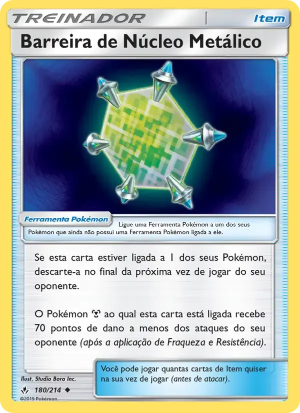 Barreira de Núcleo Metálico — Elos Inquebráveis 180 Portuguese Pokémon card